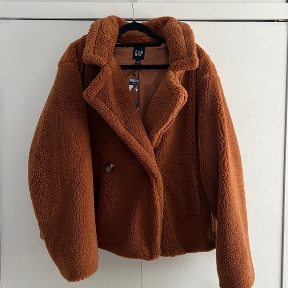 Gap Sherpa Jacket size Large teddy bear coat - Picture 1 of 6